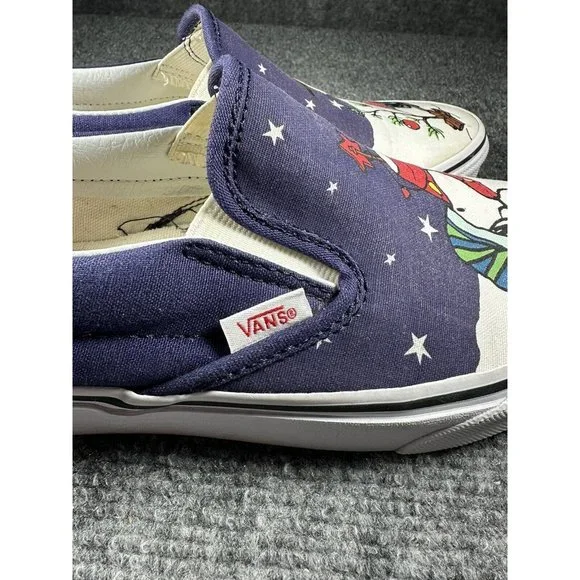 Vans Slip On Peanuts Christmas Tree Charlie Brown Snoopy Men's 8.0 Women's 9.5 - Picture 12 of 12